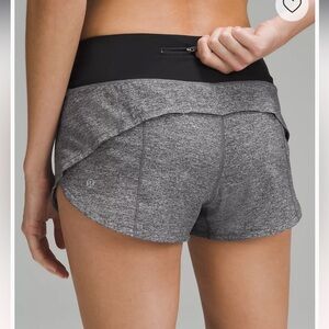 Lululemon Black and Gray Speed up Shorts